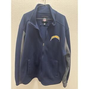 G-III Los Angeles Chargers NFL Men's Zip-Up Jacket Navy Gray XXL